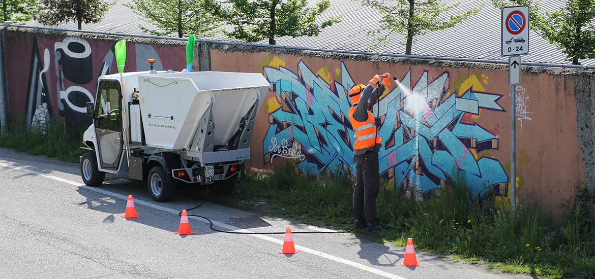 camiones recogida desechos electricos limpiadora alta presion alke