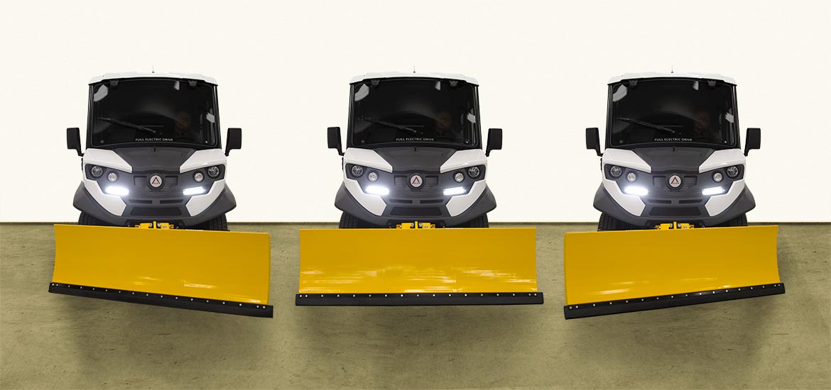 vehiculos electricos con cuchilla nieve atx
