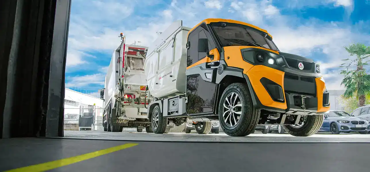 Camión eléctrico para basura