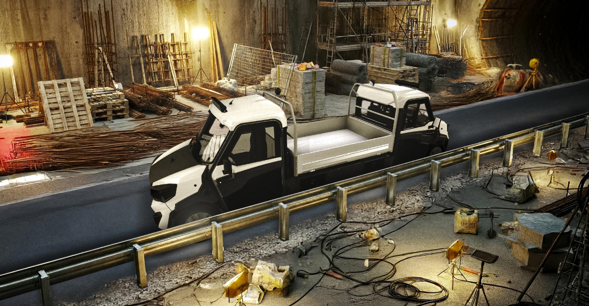 Vehículo electrico para Túneles a dos cabinas