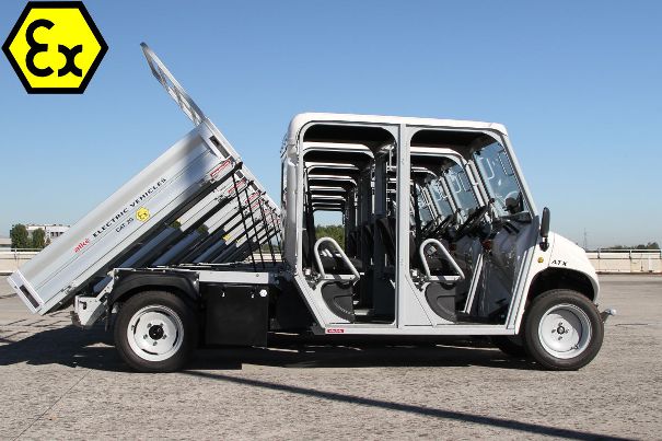 Camionetas electricas atex con 4 plazas y abatible alcance 1350 Kg